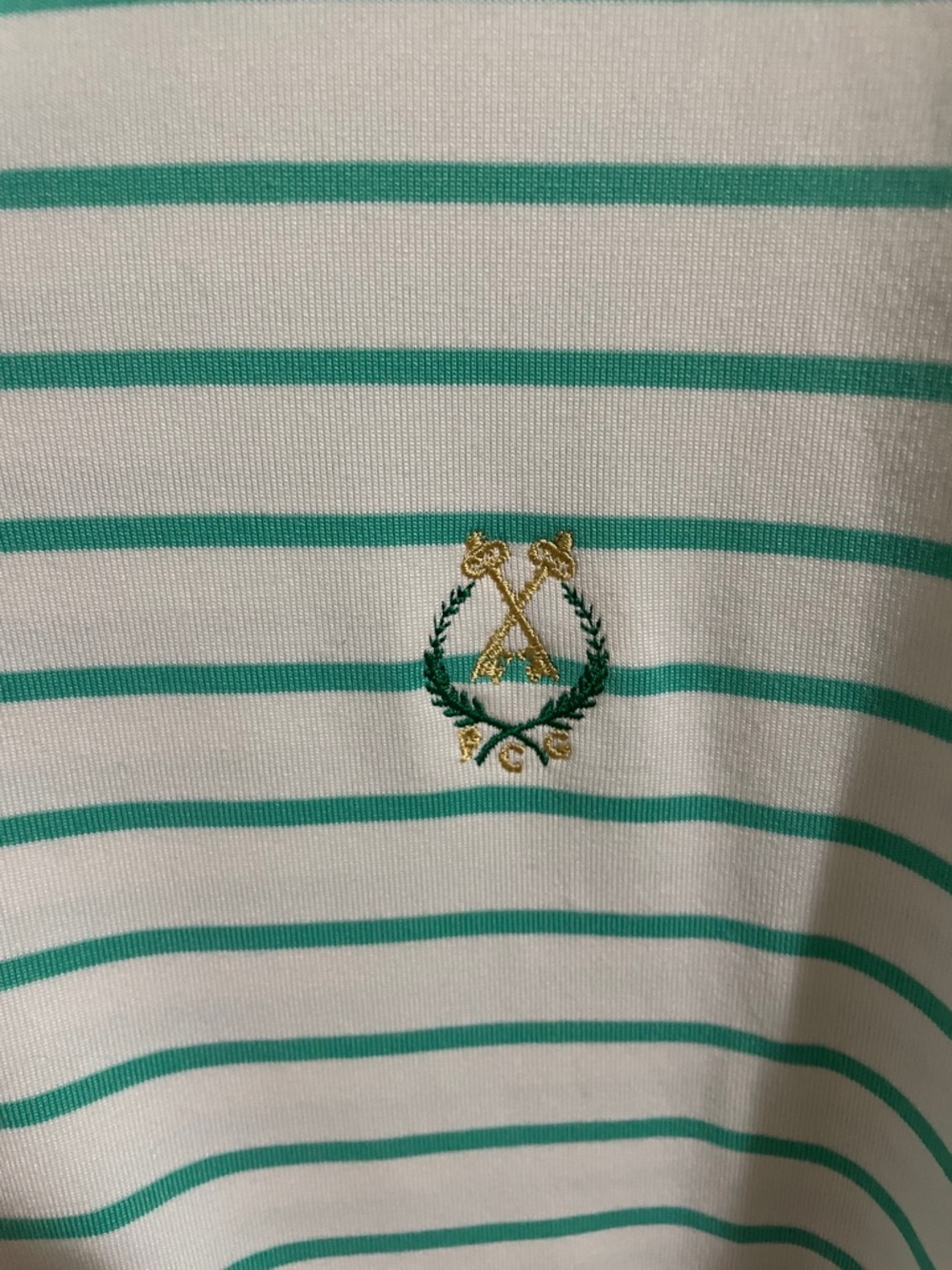Ralph Lauren Mint Green & White Striped Polo - Picture 4 of 6